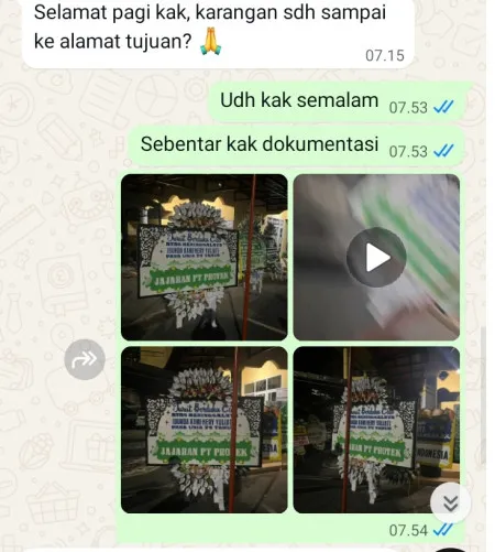 Pengiriman Papan Bunga Selamat Samong Ulujami
